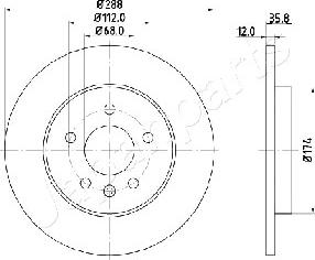 Japanparts DP-0908 - Jarrulevy inparts.fi