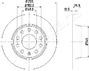 Japanparts DP-0907 - Jarrulevy inparts.fi