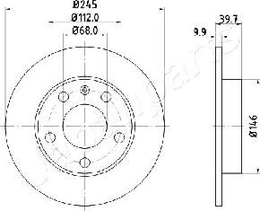 Japanparts DP-0929 - Jarrulevy inparts.fi