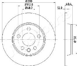 Japanparts DP-0926 - Jarrulevy inparts.fi