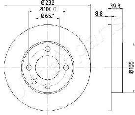 Japanparts DP-0921 - Jarrulevy inparts.fi