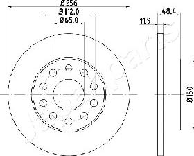 Japanparts DP-0928 - Jarrulevy inparts.fi