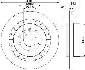 Japanparts DP-0409 - Jarrulevy inparts.fi