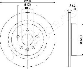 Japanparts DP-0404 - Jarrulevy inparts.fi