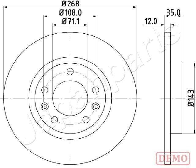 Japanparts DP-0408C - Jarrulevy inparts.fi