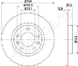 Japanparts DP-0408 - Jarrulevy inparts.fi