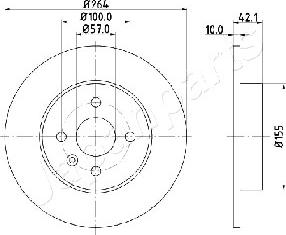 Japanparts DP-0407 - Jarrulevy inparts.fi