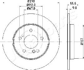 Japanparts DP-0505 - Jarrulevy inparts.fi