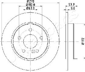 Japanparts DP-0508 - Jarrulevy inparts.fi