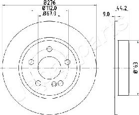 Japanparts DP-0502 - Jarrulevy inparts.fi