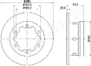 Japanparts DP-0528 - Jarrulevy inparts.fi