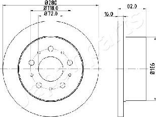 Japanparts DP-0609 - Jarrulevy inparts.fi