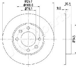 Japanparts DP-0602 - Jarrulevy inparts.fi