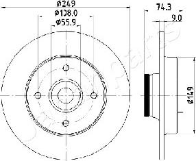 Japanparts DP-0607 - Jarrulevy inparts.fi