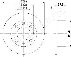 Japanparts DP-0614 - Jarrulevy inparts.fi