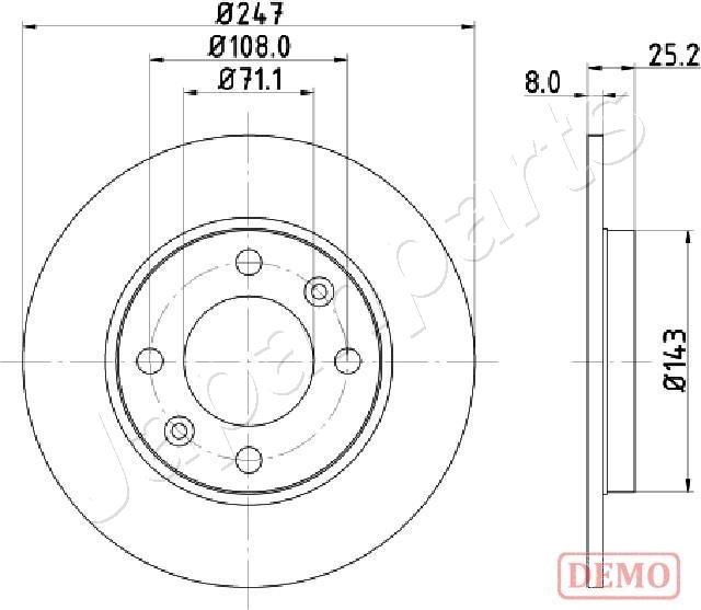 Japanparts DP-0615C - Jarrulevy inparts.fi