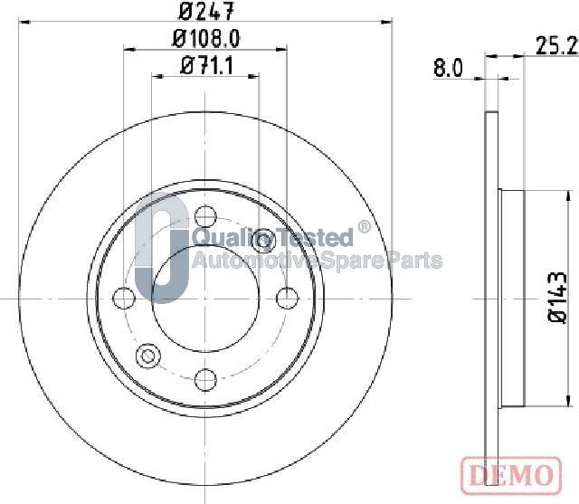 Japanparts DP0615JM - Jarrulevy inparts.fi