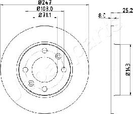 Japanparts DP-0615 - Jarrulevy inparts.fi