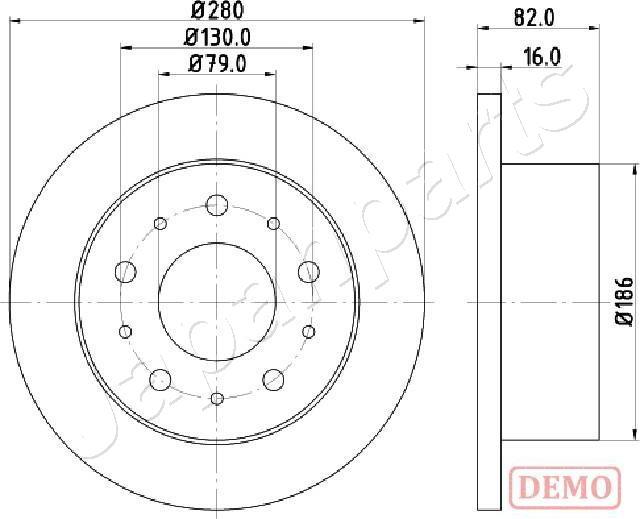 Japanparts DP-0611C - Jarrulevy inparts.fi