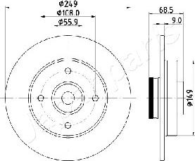 Japanparts DP-0618 - Jarrulevy inparts.fi