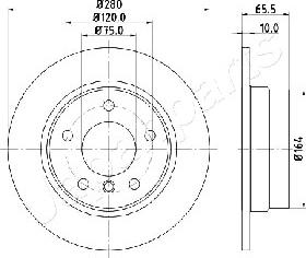 Japanparts DP-0100 - Jarrulevy inparts.fi