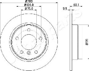 Japanparts DP-0107 - Jarrulevy inparts.fi