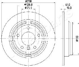 Japanparts DP-0119 - Jarrulevy inparts.fi