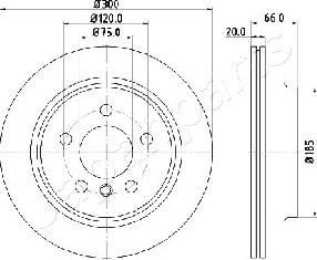 Japanparts DP-0116 - Jarrulevy inparts.fi