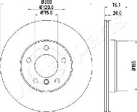 Japanparts DP-0135 - Jarrulevy inparts.fi