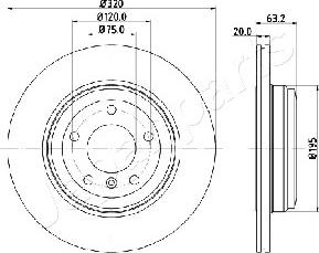 Japanparts DP-0121 - Jarrulevy inparts.fi