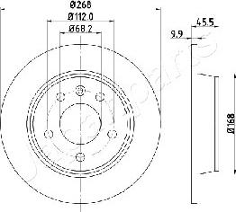 Japanparts DP-0306 - Jarrulevy inparts.fi