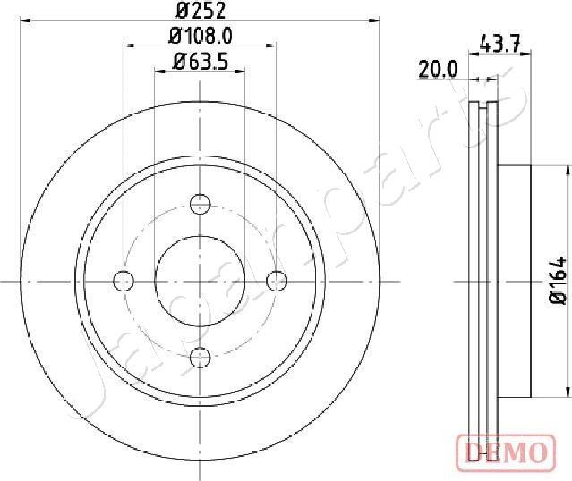 Japanparts DP-0308C - Jarrulevy inparts.fi