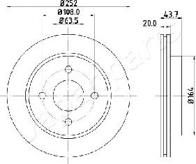 Japanparts DP-0308 - Jarrulevy inparts.fi