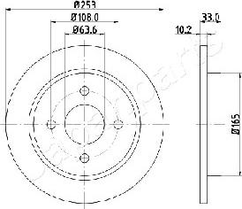 Japanparts DP-0303 - Jarrulevy inparts.fi