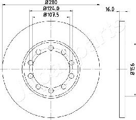 Japanparts DP-0314 - Jarrulevy inparts.fi