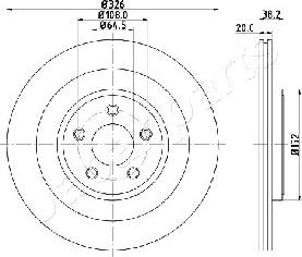 Japanparts DP-0316 - Jarrulevy inparts.fi