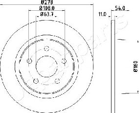 Japanparts DP-0311 - Jarrulevy inparts.fi