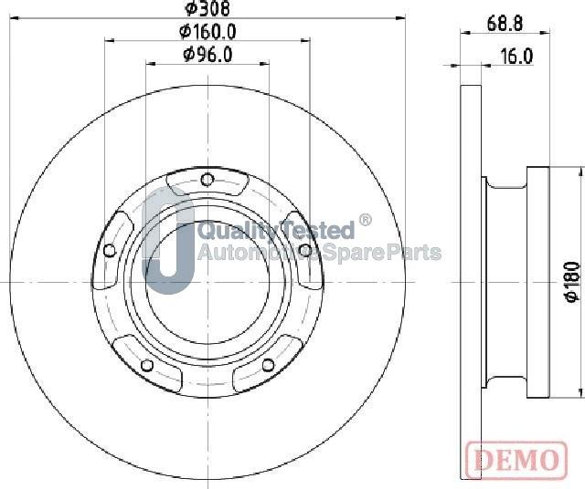 Japanparts DP0312JM - Jarrulevy inparts.fi