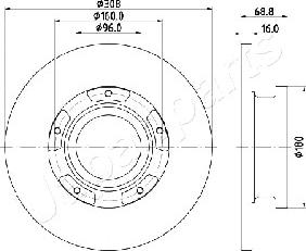 Japanparts DP-0312 - Jarrulevy inparts.fi