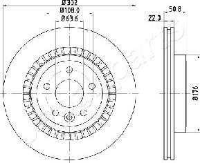 Japanparts DP-0325 - Jarrulevy inparts.fi