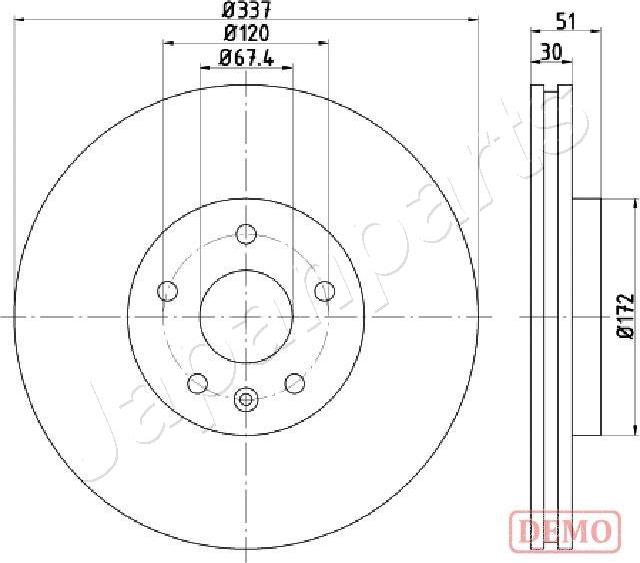 Japanparts DP-0323C - Jarrulevy inparts.fi