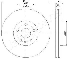 Japanparts DP-0323 - Jarrulevy inparts.fi