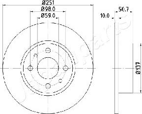 Japanparts DP-0206 - Jarrulevy inparts.fi