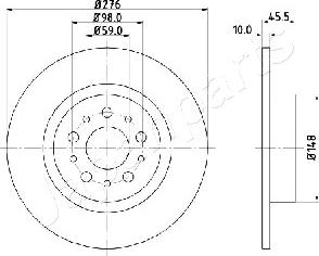 Japanparts DP-0203 - Jarrulevy inparts.fi