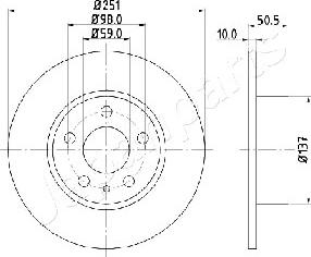 Japanparts DP-0202 - Jarrulevy inparts.fi