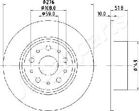 Japanparts DP-0207 - Jarrulevy inparts.fi