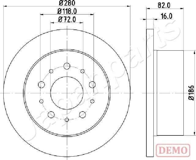 Japanparts DP-0216C - Jarrulevy inparts.fi