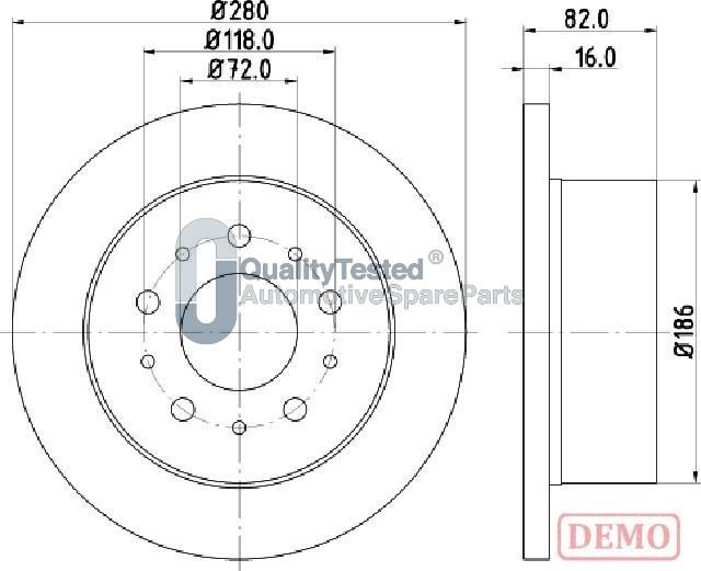 Japanparts DP0216JM - Jarrulevy inparts.fi