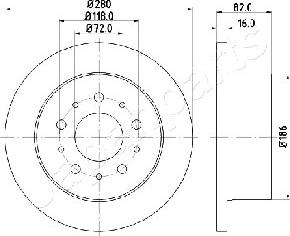 Japanparts DP-0216 - Jarrulevy inparts.fi