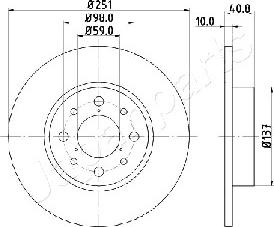 Japanparts DP-0210 - Jarrulevy inparts.fi